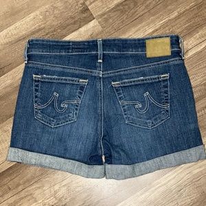 AG Adriano Goldschmied The Hailey Ex Boyfriend Roll Up Denim Shorts